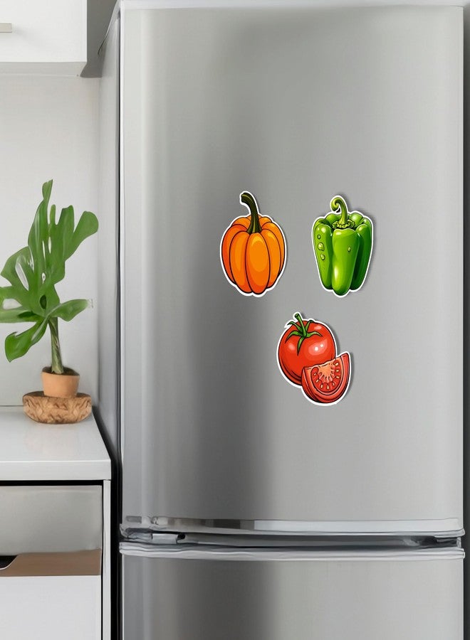 Giftplease Vegetables Fridge Magnets- Set of 3 | Travel Souvenir | Refrigerator Magnet | Gifts | Decorative Items for Kitchen Fridge Magnets Set | Multicolor (FM_06) - Image 4